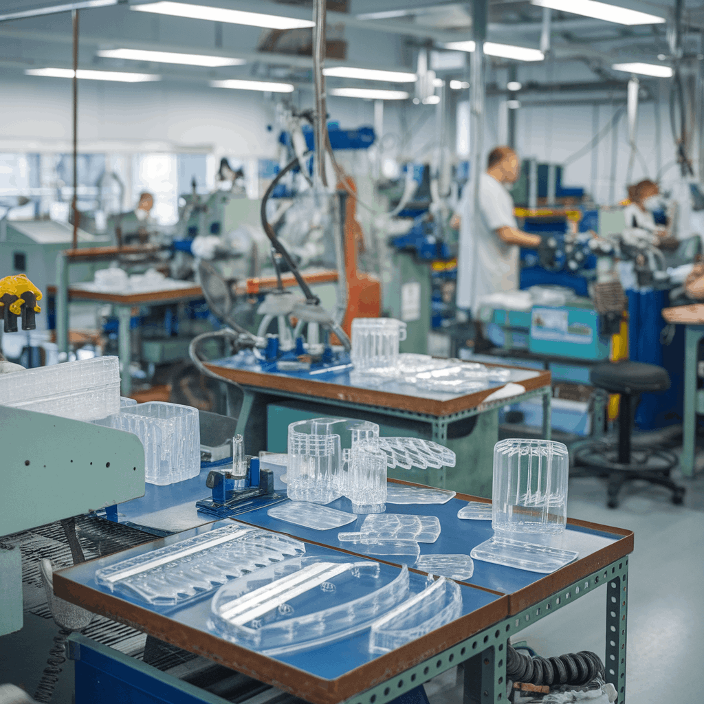 Precision plastics manufacturing cell